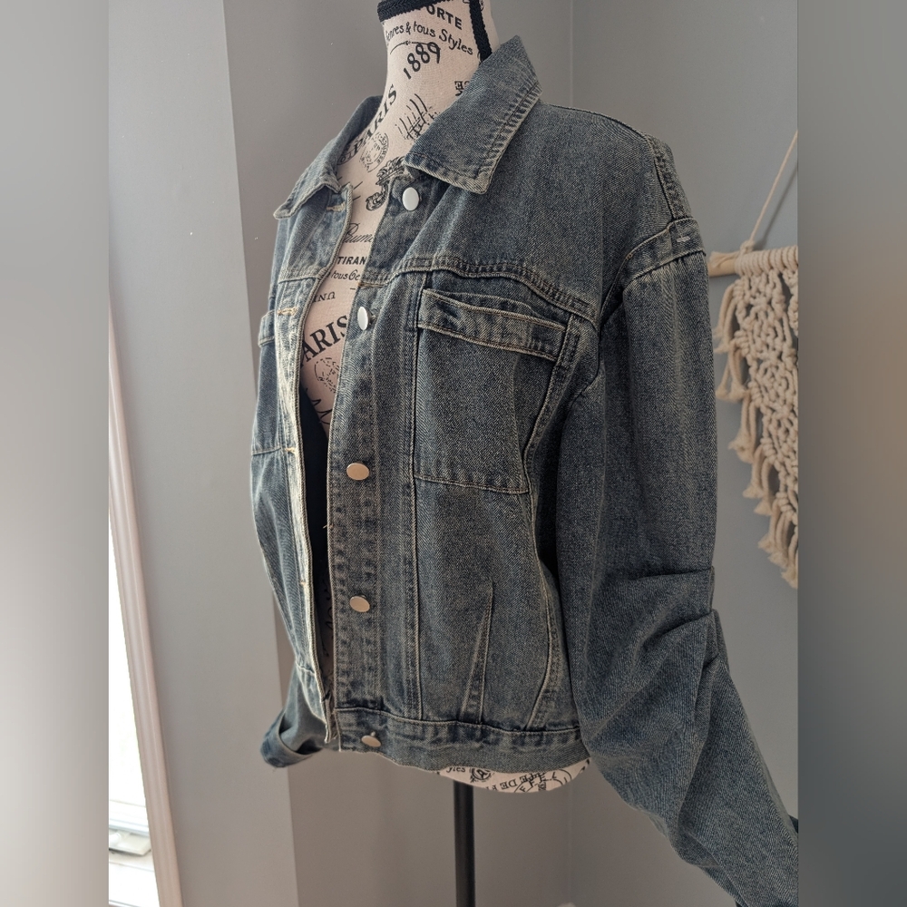 Aimee Sparrow Unique Denim Jean Jacket Oversized Fit